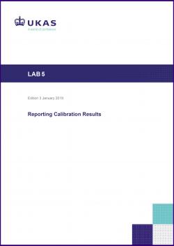 LAB 5 UKAS Reporting Calibration Results